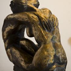 Paolo e Francesca – bronzo dorato, 2008